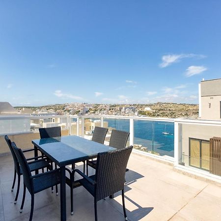 圣保罗湾城Lux Sea Front Penthouse With Breathtaking Views In St Pauls By 360 Estates公寓 外观 照片