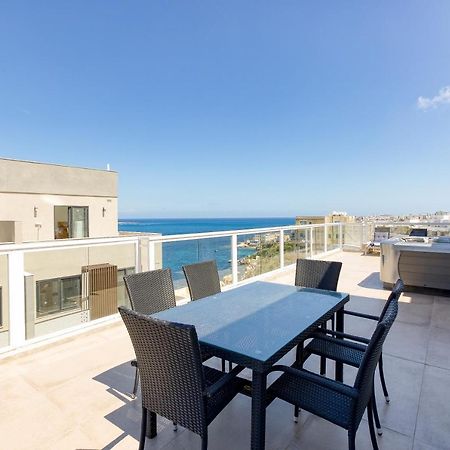 圣保罗湾城Lux Sea Front Penthouse With Breathtaking Views In St Pauls By 360 Estates公寓 外观 照片