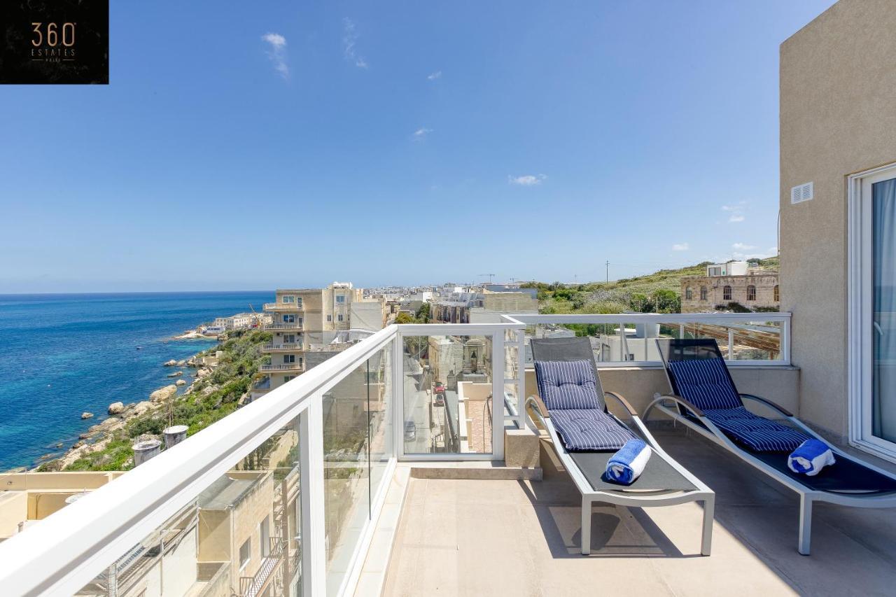 圣保罗湾城Lux Sea Front Penthouse With Breathtaking Views In St Pauls By 360 Estates公寓 外观 照片