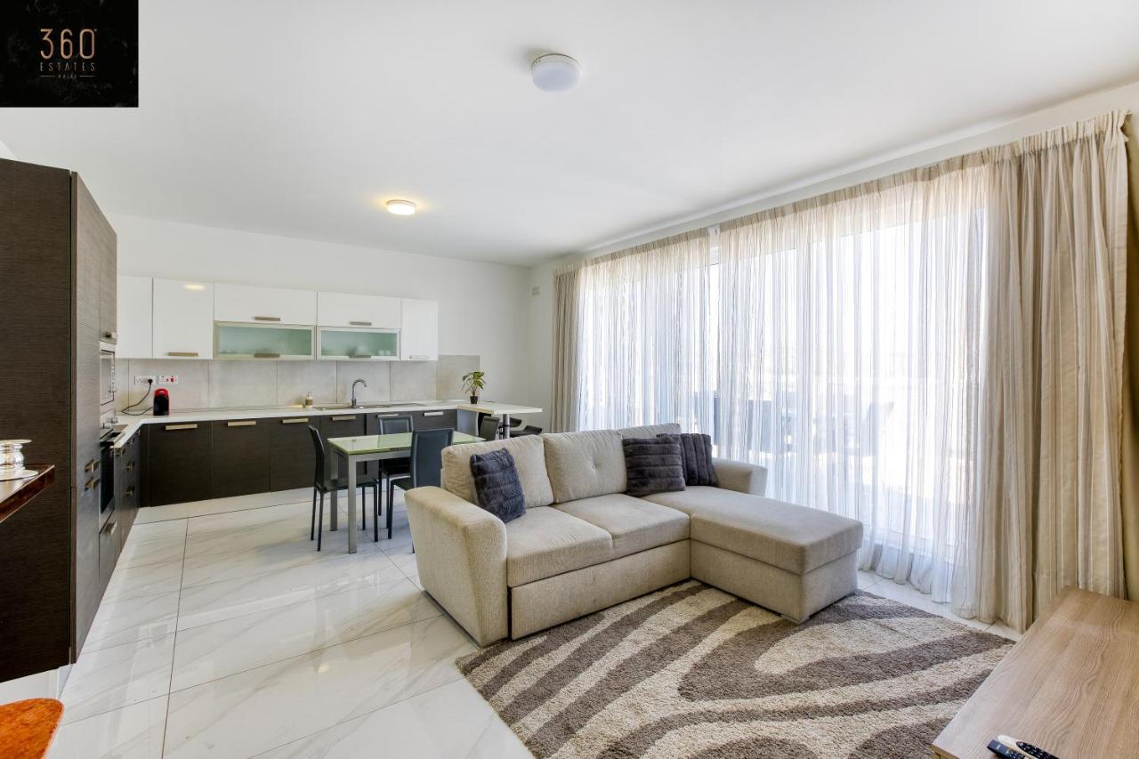 圣保罗湾城Lux Sea Front Penthouse With Breathtaking Views In St Pauls By 360 Estates公寓 外观 照片